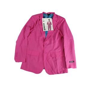 Suitmeister JACKET ONLY Mens Small 34-36 Pink Suit Blazer Retro Costume Prom NWT